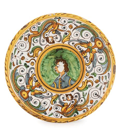 Alzata In Maiolica Policroma Fornace Di Deruta Xvii Secolo Wannenes