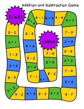 Addition and Subtraction Board Games by The Busy Class | TpT