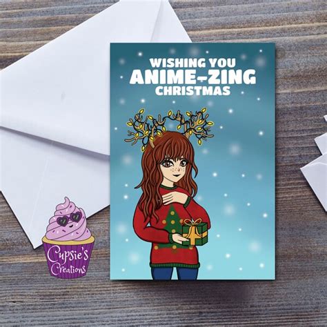 Anime Christmas Cards - Etsy