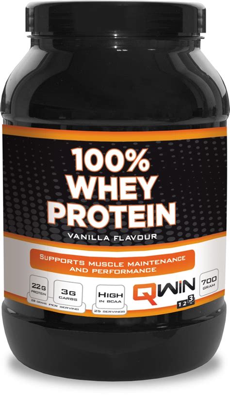 Qwin Whey Protein Vanilla Gr Fitnessmerken Nl