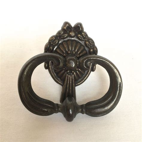 Victorian Door Pull Dangle Swag Bow Cabinet Pull Bronzed Etsy