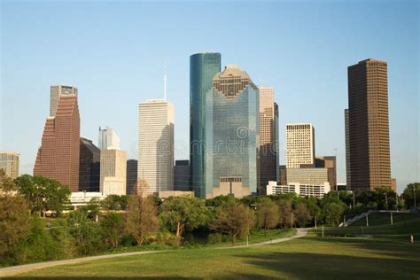 Houston Downtown Skyline stock image. Image of highrise - 107323321