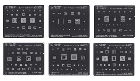 Qianli Mega Idea Reballing Black Stencils Est Nceis Pretos Para V Rias