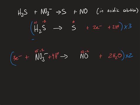 Use The Oxidation Number Method To Balance The Following Net Ionic Redox Equations H2 Sgno3