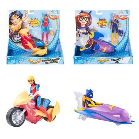 Dc Super Hero Girls Wonder Woman Or Batgirl With Motorcycle Vehicle