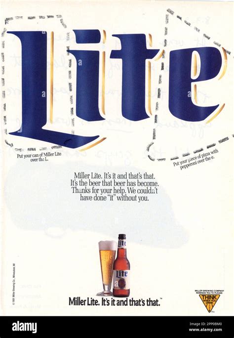 Miller lite advert hi-res stock photography and images - Alamy