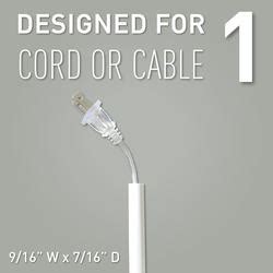 Legrand Wiremold White Cordmate Cord Cover Channel At Menards