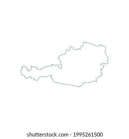 Austria Map Austria Map Outline Austria Stock Vector Royalty Free