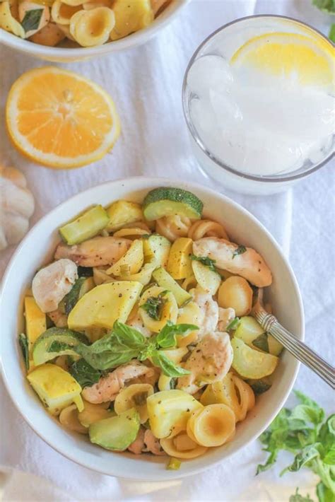 30 Minute Chicken And Zucchini Orecchiette Pasta The Roasted Root