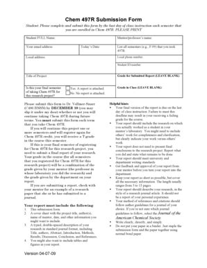 Fillable Online Chem Byu Chem R Submission Form Fall Chem Byu Fax