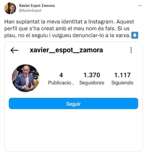 Suplanten La Identitat Del Cap De Govern A Instagram