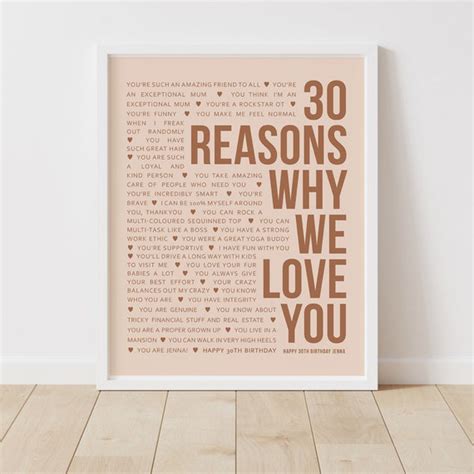 30 Reasons Why We Love You Best Friend Birthday T Sisters Etsy