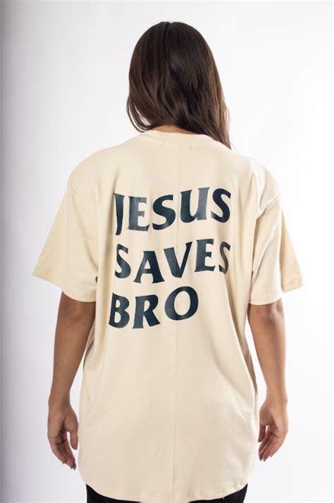 Here I Am Jesus Saves Bro Caqui Azul Unissex Here I Am Moda