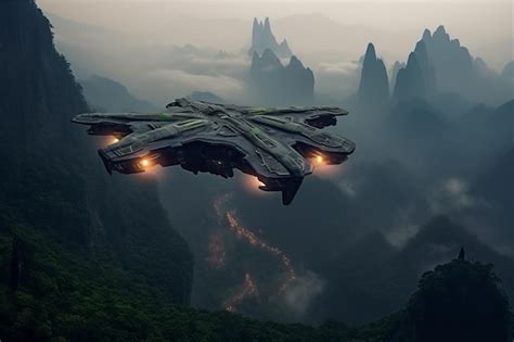 Premium AI Image | futuristic aircraft