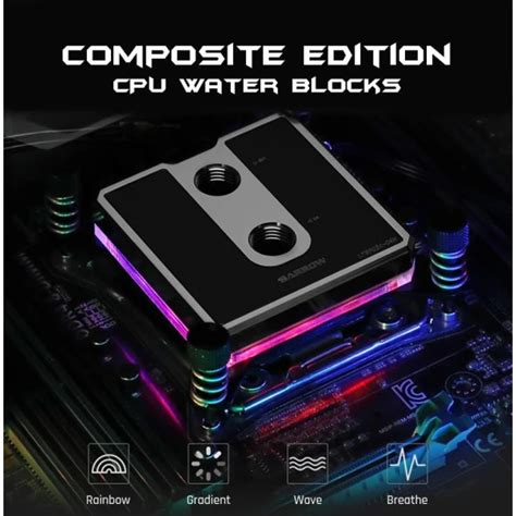 Barrow Composite Edition Micro Jet Cpu Waterblock Lrc Rgb Intel