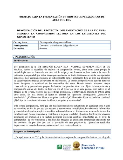 Implementaci N De Las Tic Para Mejorar La Comprensi N Lectora En