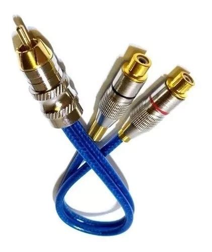 Cable Adaptador Rca De Rca Hembras A Rca Macho Svart Y Azul