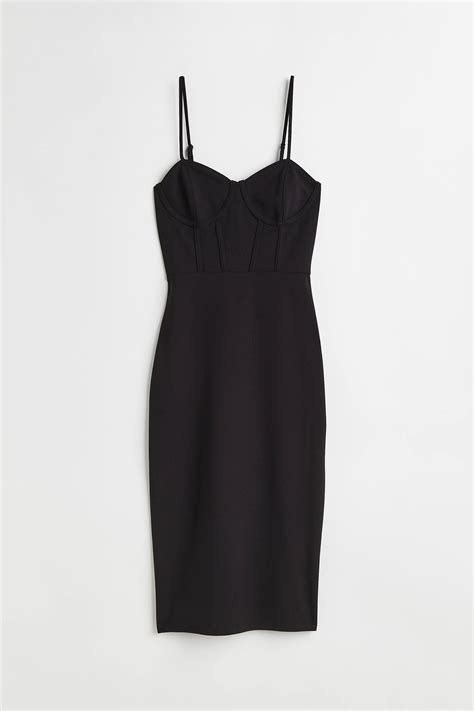 Jersey Bodycon Dress Black Ladies Handm Gb