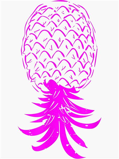 Pink Upside Down Pineapple Swinger Swinging Lifestyle Sticker For