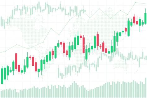 Forex Trading Background Candle Stick Charts Stock Vector