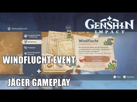 Windflucht Event Jäger Gameplay Genshin Impact YouTube