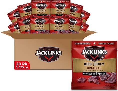 Jack Link S Beef Jerky Original Multipack Bags Flavorful Meat Snack