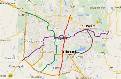 Kr Puram Bangalore Map | Tourist Map Of English