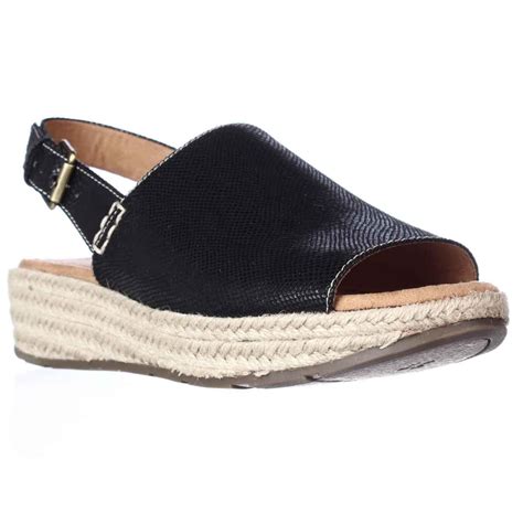 Womens Naturalizer Praline Slingback Espadrille Sandals Black