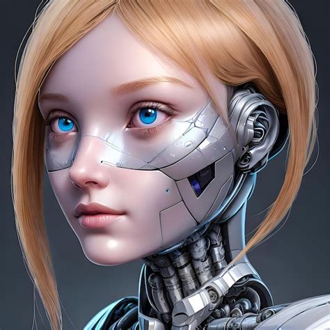 Premium Photo Portrait Of A Cyborg Girl