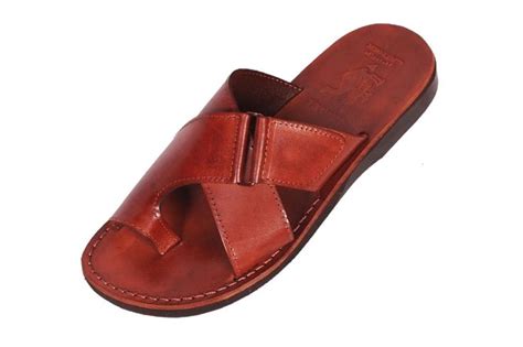 Buy Comfortable Wide Strap Slip On Handmade Leather Sandals Jacob