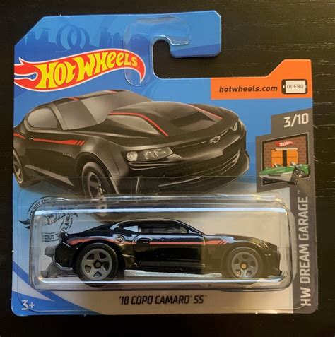 Hot Wheels 18 Copo Camaro Ss Chevrolet Hw Dream Garage Black Hard To Find Collector Miniature