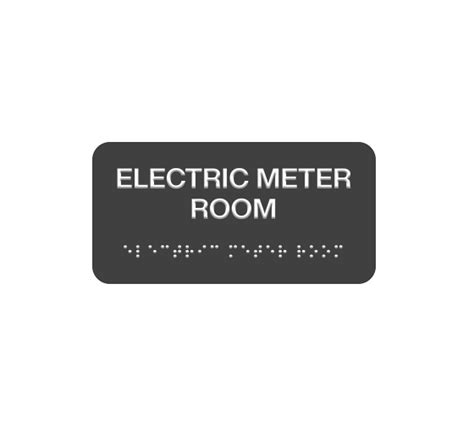 Buy Electric Meter Room Braille Sign And Get 20 Off Best Of Signs