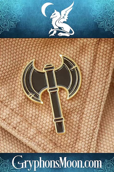 Battle Axe Enamel Pin Swords Are For Sissies And Daggers Are For