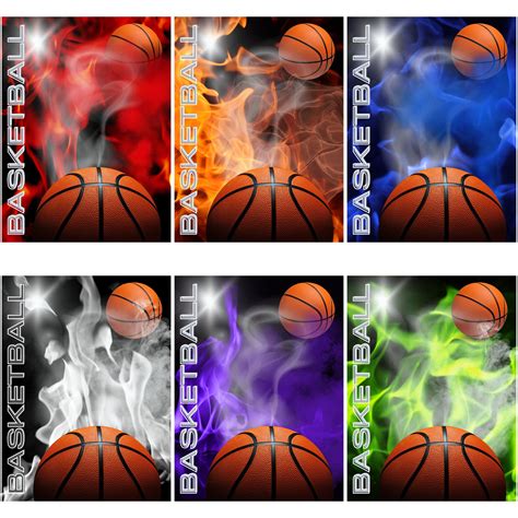 Basketball Fire 6 Digital Backgrounds 18 X 24 Inch 300 Dpi Digital