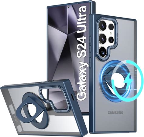 Lelinker Voor Galaxy S Ultra Hoesje Met Magnetische Ring Hard Pc S