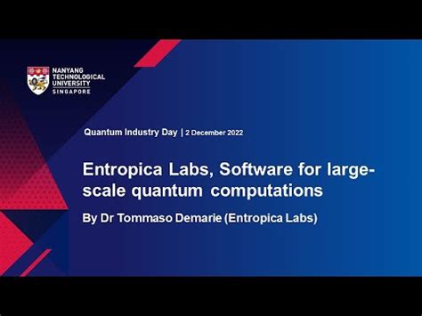 Entropica Labs Software For Large Scale Quantum Computations By Dr