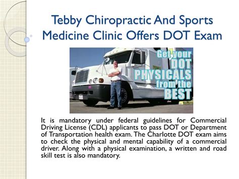 Ppt Dot Physical Exam In Charlotte North Carolina Tebby Clinic