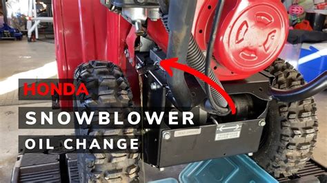 Honda Snowblower Oil Change Youtube