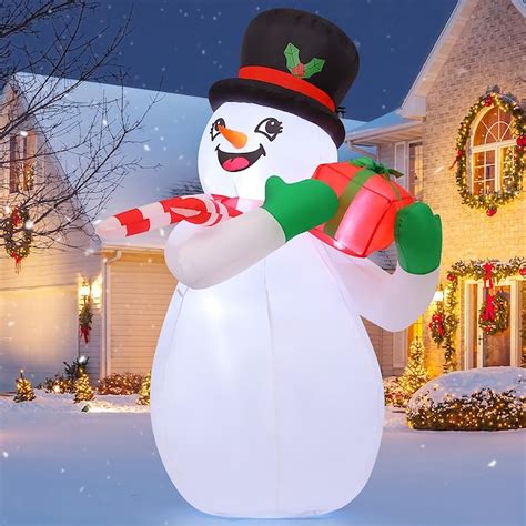 Goosh 6 Ft Lighted Snowman Christmas Inflatable Dj Sd 27154 6 At