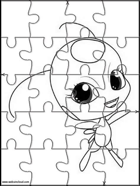 Puzzles Recortables para Imprimir para Niños Prodigiosa Ladybug 1