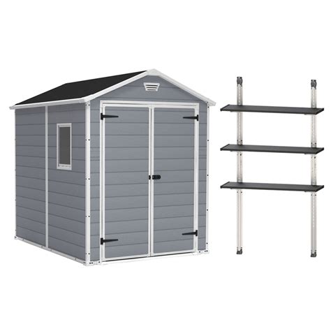 Keter Manor X Foot Outdoor Storage Shed With Inch Steel Shelf