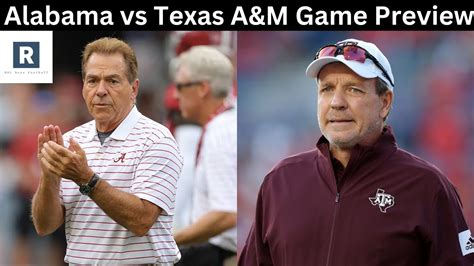 Alabama Vs Texas A M Game Preview College Football Predictions Win