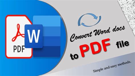 How To Convert Word To PDF Without Losing Formatting YouTube