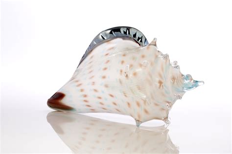 Atlantis Sea Shell By Benjamin Silver Art Glass Sculpture Artful Home Glass Sculpture