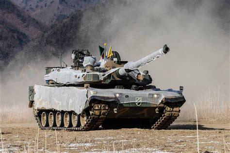 South Korean K2 Black Panther Main Battle Tank Sporting An Ad Hoc