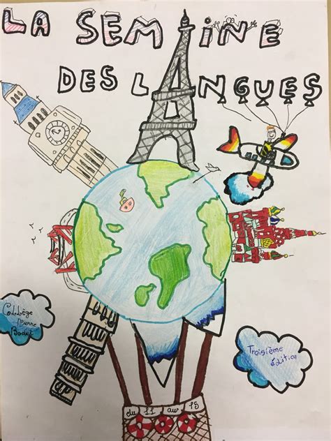 Semaine des Langues concours d affiches 2019 Collège Pierre Bodet