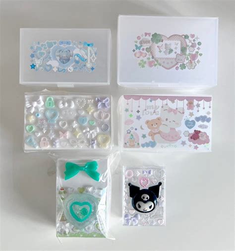 Wts Decorated Resin Polco Box Storage Box Kuromi Mailing Stickers