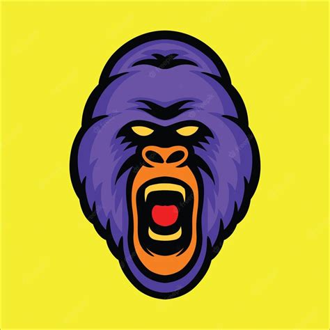 Premium Vector Angry Gorilla Head Logo Illustration