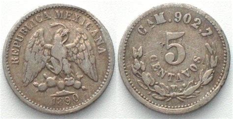 MEXICO 5 Centavos 1890 Ca M Chihuahua Silver Kaufen Auf Ricardo