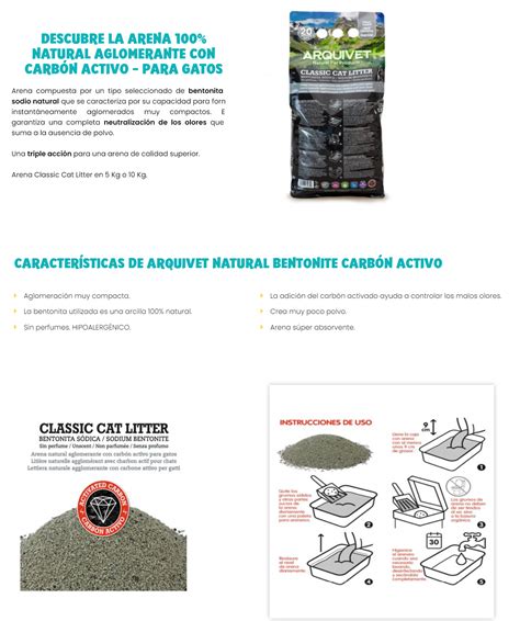 Arquivet Natural Bentonite Carb N Activo Kg Miravia